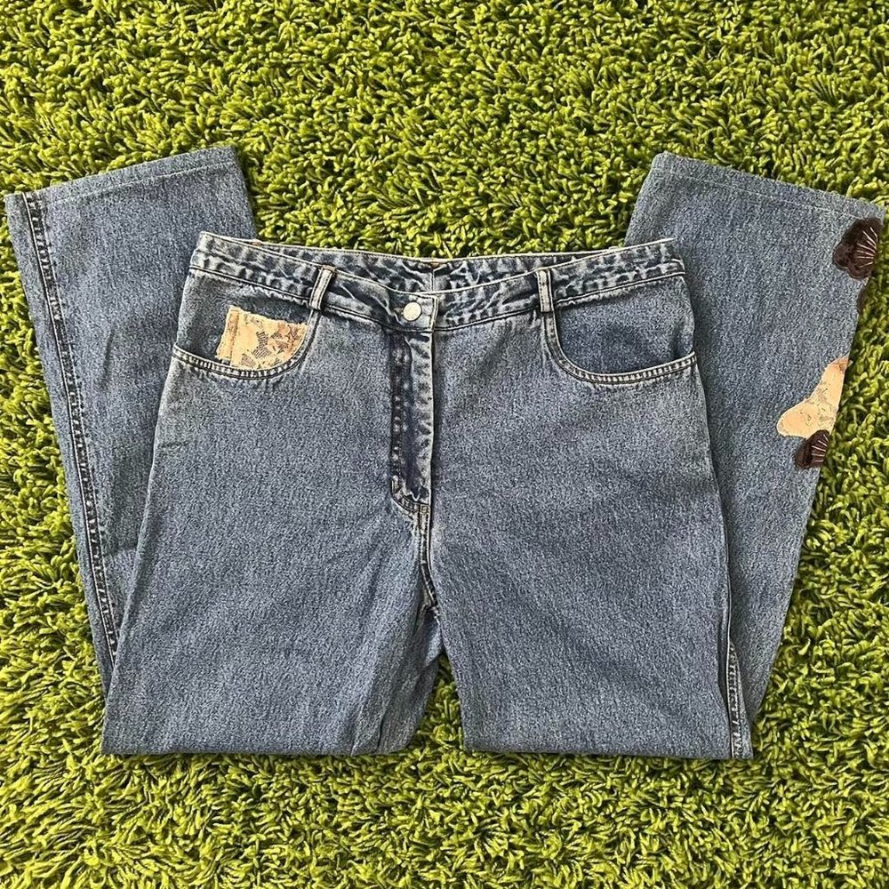 Mirasol vintage patched jeans!